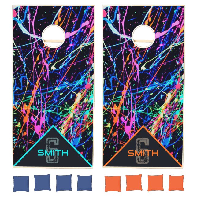 Neon 90s Party  Cornhole Set (Set)