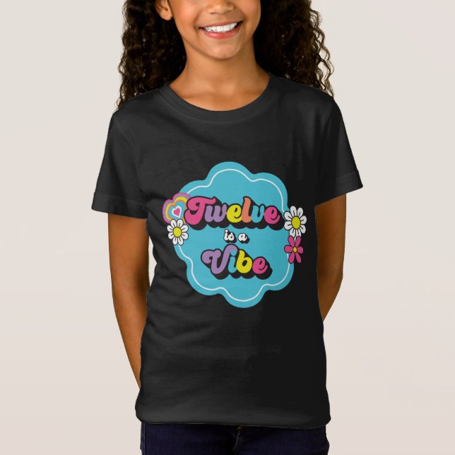 Neon 90s Retro Eleven is a Vibe 12th Birthday T-Shirt (Front)