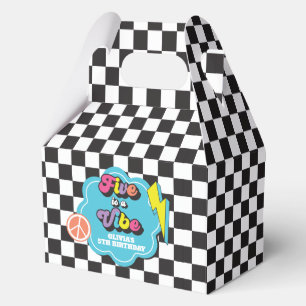 Neon 90s Retro Five is a Vibe 5th Birthday Favor Boxes