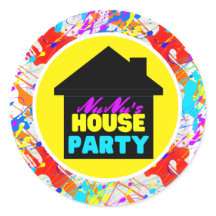 Neon 90's Retro Hip Hop Theme House Party Colorful