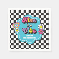 Neon 90s Retro Nine is a Vibe 9th Birthday