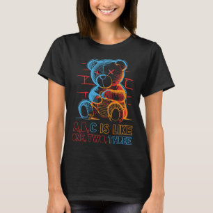 Neon ABC Teddy Bear T-Shirt