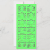 Neon Abstract Daisy 2012 Calendar Bookmark Rack (Back)