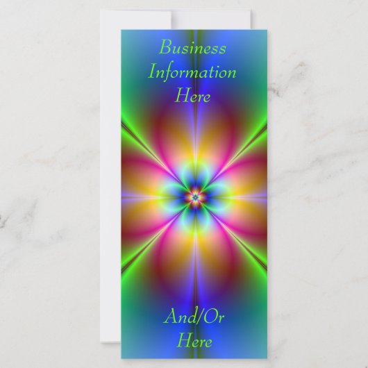 Neon Abstract Daisy 2012 Calendar Bookmark Rack (Front)