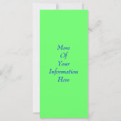 Neon Abstract Daisy Bookmark Rack Card (Back)