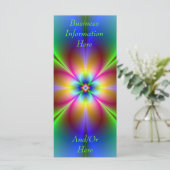 Neon Abstract Daisy Bookmark Rack Card (Standing Front)