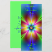 Neon Abstract Daisy Bookmark Rack Card (Front/Back)