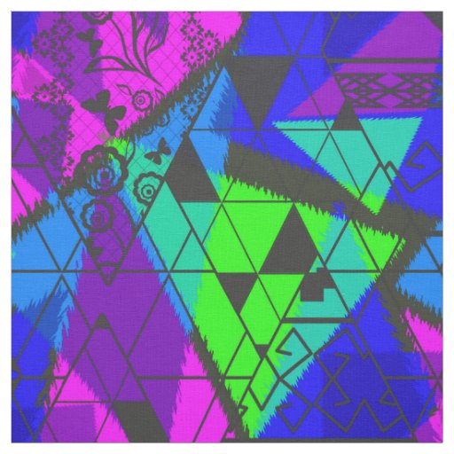 Neon abstract . fabric