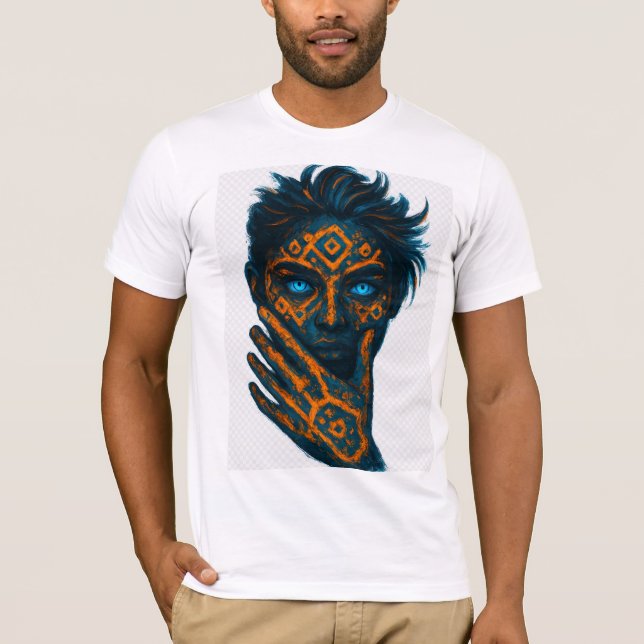 Neon Abstract Face T-Shirt (Front)