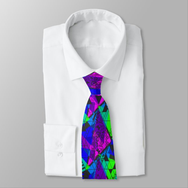 Neon abstract . neck tie (Tied)