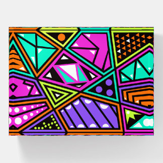 neon abstract paperweight