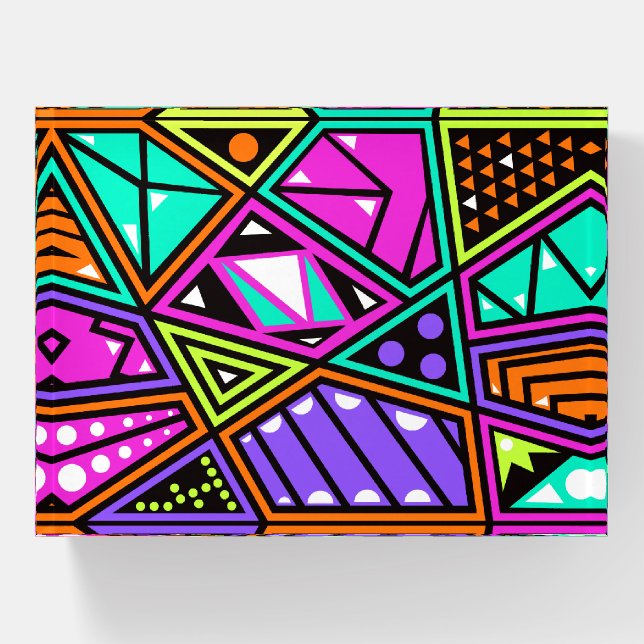 neon abstract paperweight (Front)