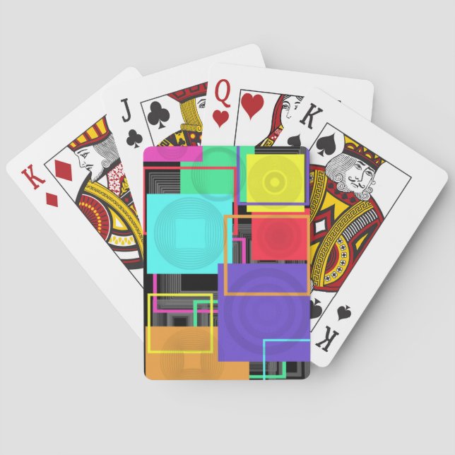 Neon Abstract Poker Cards (Back)
