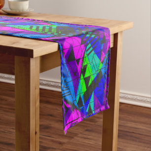 Neon abstract . short table runner