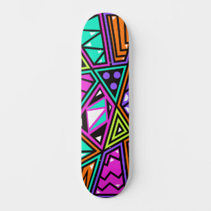 neon abstract skateboard