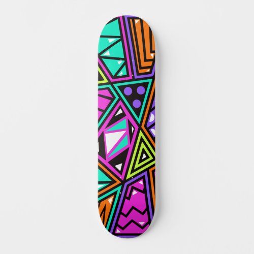 neon abstract skateboard