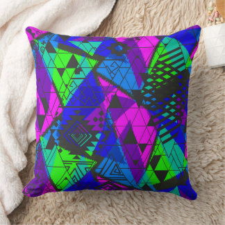 Neon abstract . throw pillow