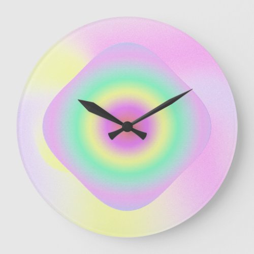 neon abstract trippy clock