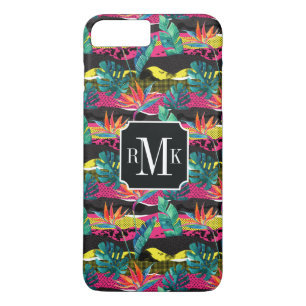 Neon Abstract Tropical Texture Pattern iPhone 8 Plus/7 Plus Case
