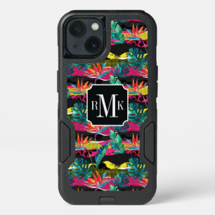 Neon Abstract Tropical Texture Pattern iPhone 13 Case