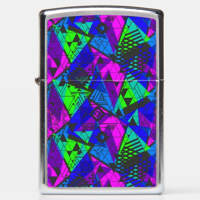 Neon abstract . zippo lighter (Front)
