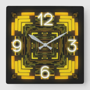 Neon Acrylic Wall Clock