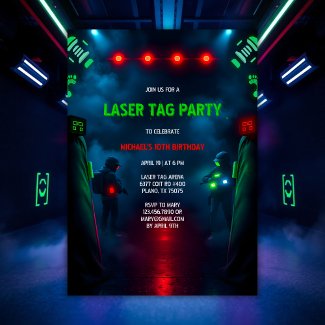 Neon Action Game Laser Tag Teen Birthday Party