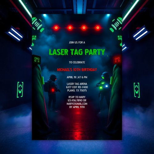 Neon Action Game Laser Tag Teen Birthday Party