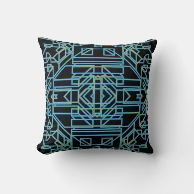 Neon Aeon 5 Throw Pillow (Front)