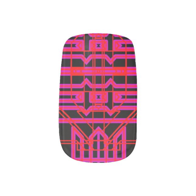 Neon Aeon 6 Minx Nail Art (Left Thumb)