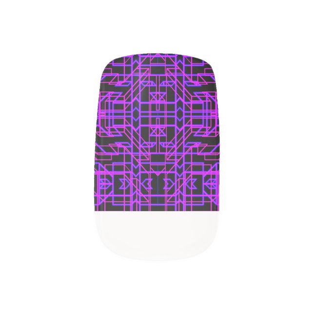 Neon Aeon 9 Minx Nail Art (Left Thumb)