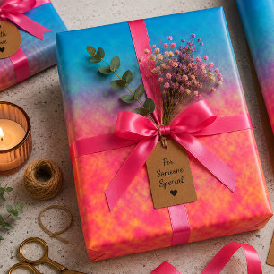 Neon Afterlight Wrapping Paper Sheets