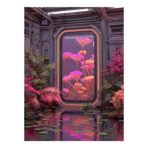 Neon Alien Greenhouse Pod Photo Print