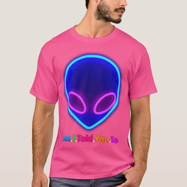 Neon Alien Head T-Shirt (Front)