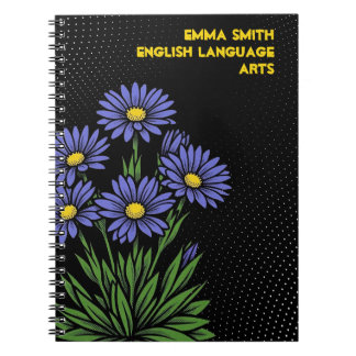 Neon Alpine Aster Pop Art Notebook