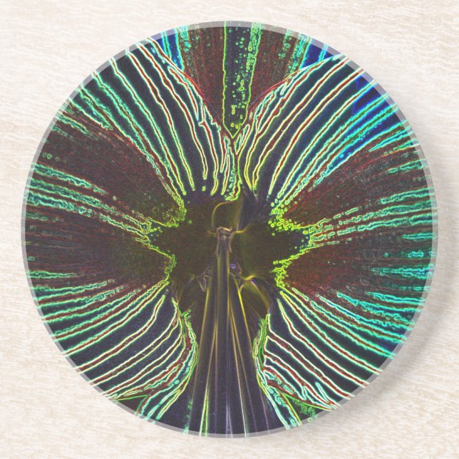 Neon Amaryllis Drink Coaster (Front)