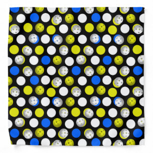 Neon and Blue Pickleballs Bandana