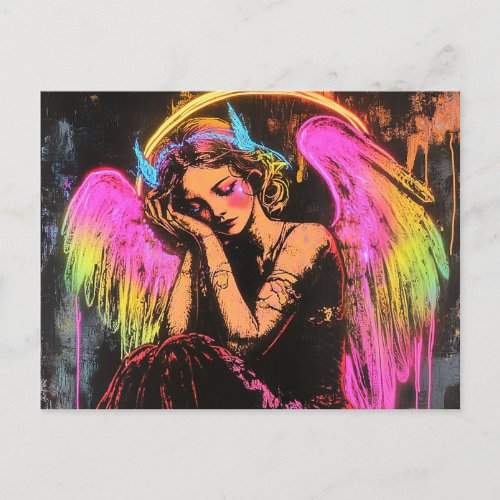 Neon Angel Postcard