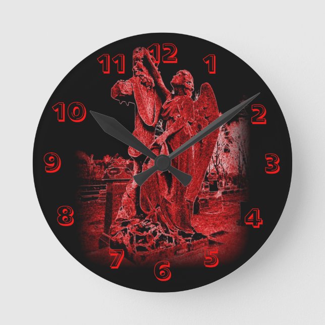 Neon Angel Wall Clock (Front)