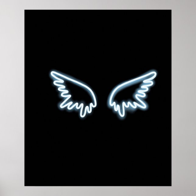 Neon angel wings  poster (Front)