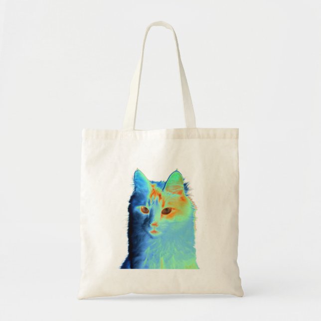Neon Angora Cat Tote Bag (Front)
