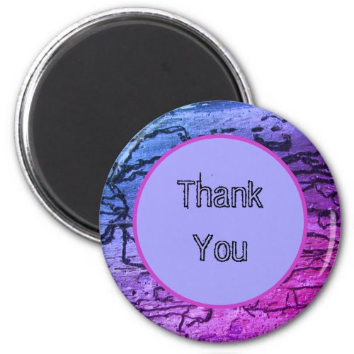 Neon Appreciation Blue Pink Abstract Thank You Magnet