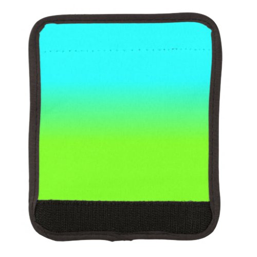 Neon Aqua and Neon Green Ombr  Shade Color Fade Luggage Handle Wrap