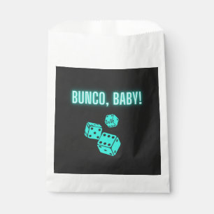 Neon Aqua Bunco Baby   Favor Bag