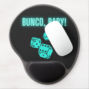 Neon Aqua Bunco Baby Gel Mouse Pad