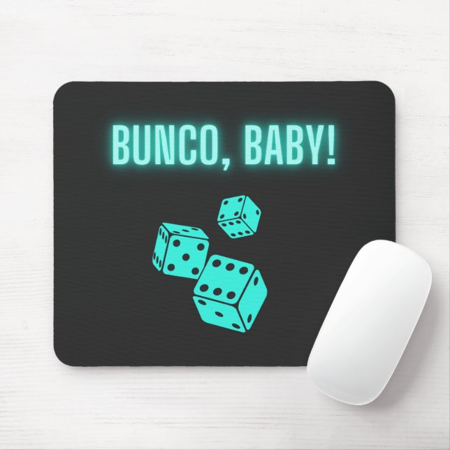 Neon Aqua Bunco Baby  Mouse Pad (With Mouse)