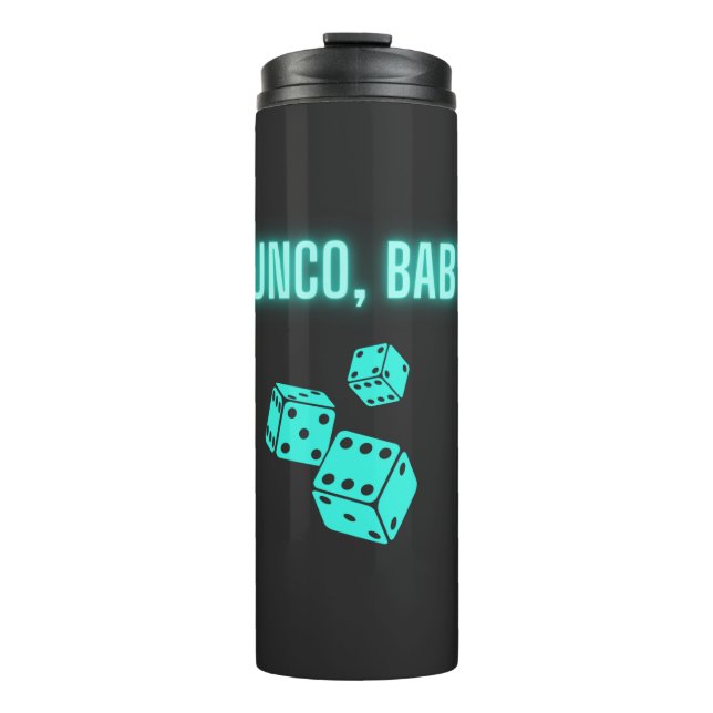 Neon Aqua Bunco Baby  Thermal Tumbler (Front)