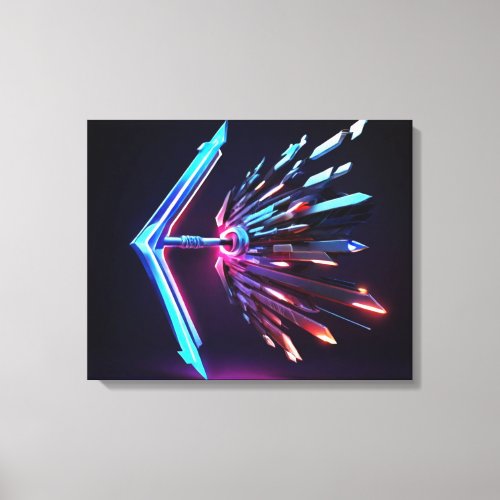 Neon Arrow Art Illuminate Your Space Canvas Print