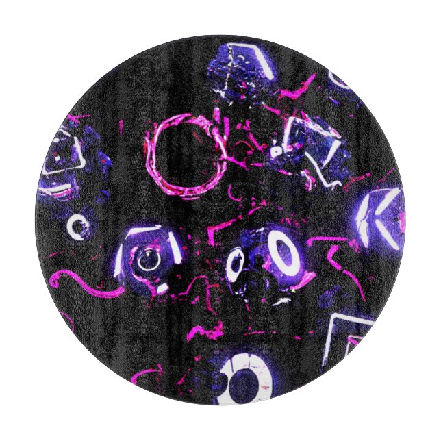 Neon Art Design. Buy Now Cutting Board (Front)