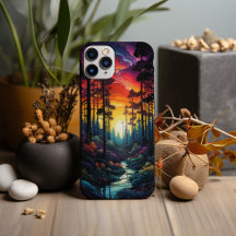 Neon Art, Psychedelic Pine Tree Forest